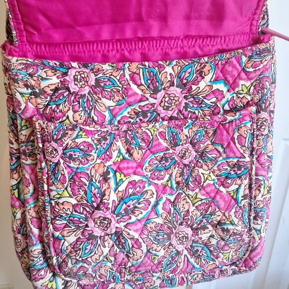 Vera Bradley Pink Floral Messenger Bag And Wallet Set - Picture 7 of 14